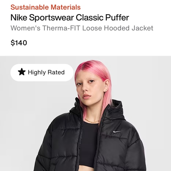 Nike Puffer Coat - Picture 1 of 5